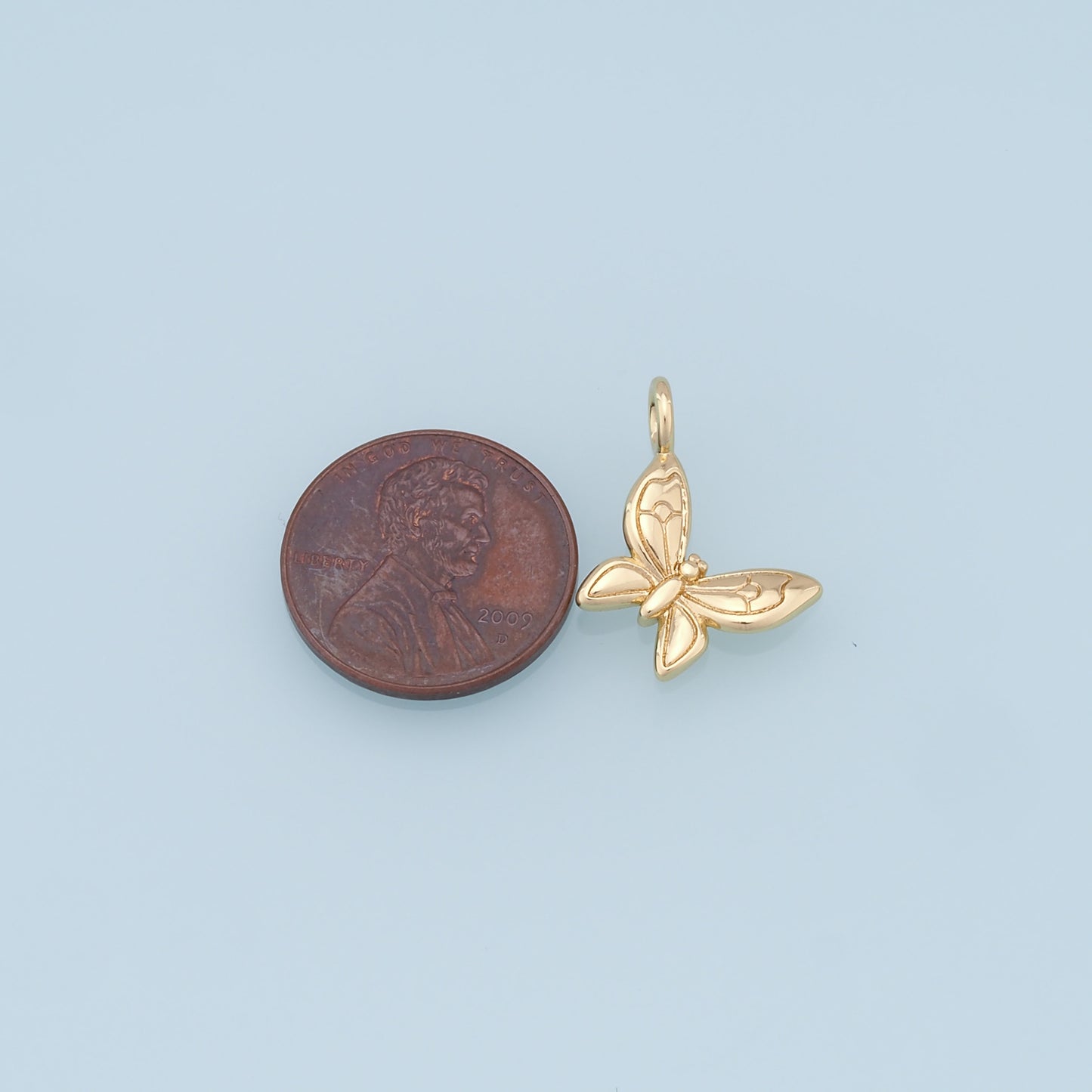 Gold Butterfly Charms,18K Gold Filled Butterfly Pendant,Butterfly Charm Bracelet Necklace for DIY Jewelry Making Supply