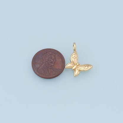 Gold Butterfly Charms,18K Gold Filled Butterfly Pendant,Butterfly Charm Bracelet Necklace for DIY Jewelry Making Supply