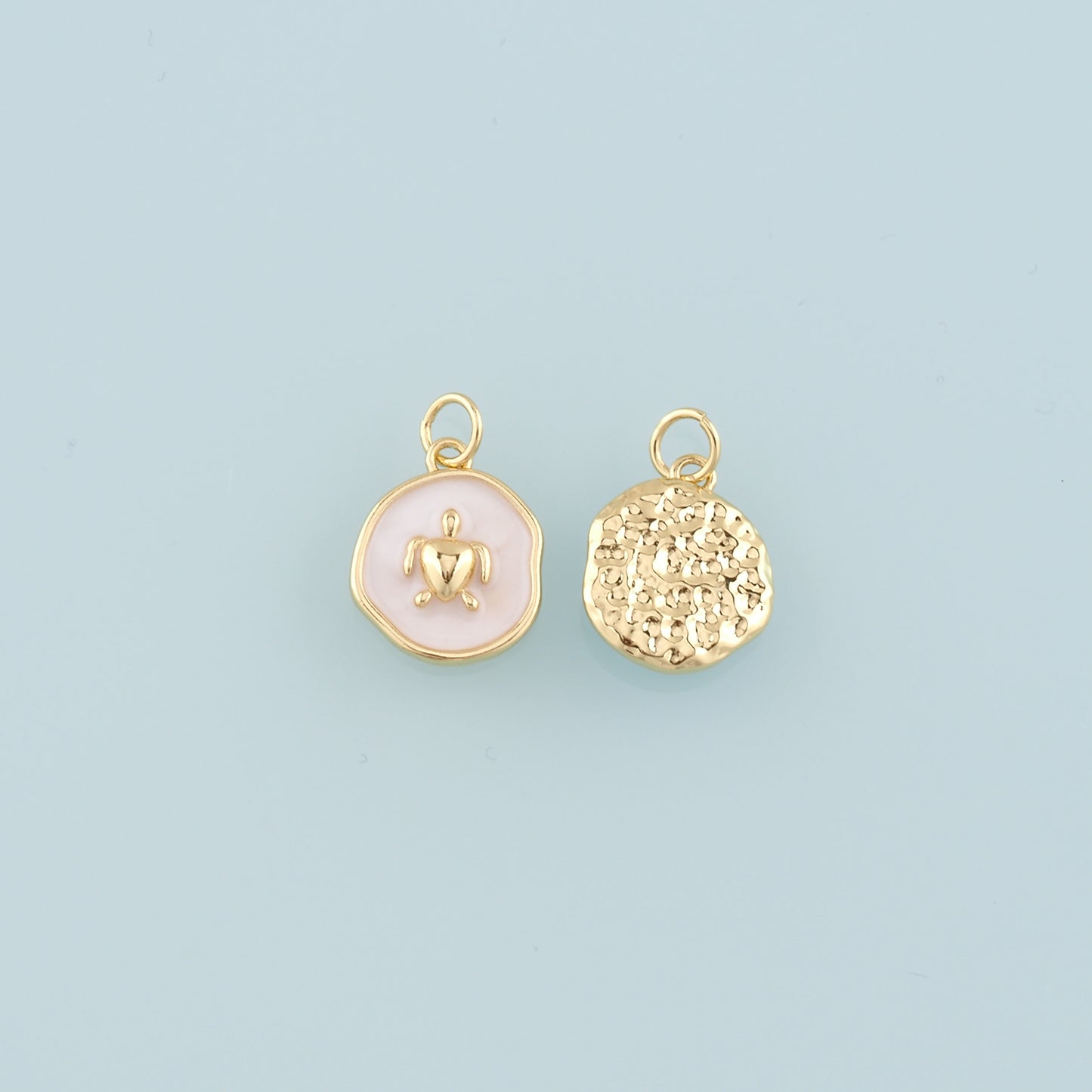 Gold Turtle Charms,18K Gold Filled Turtle Pendant,Enamel Turtle Charm Bracelet Necklace for DIY Jewelry Making Supply