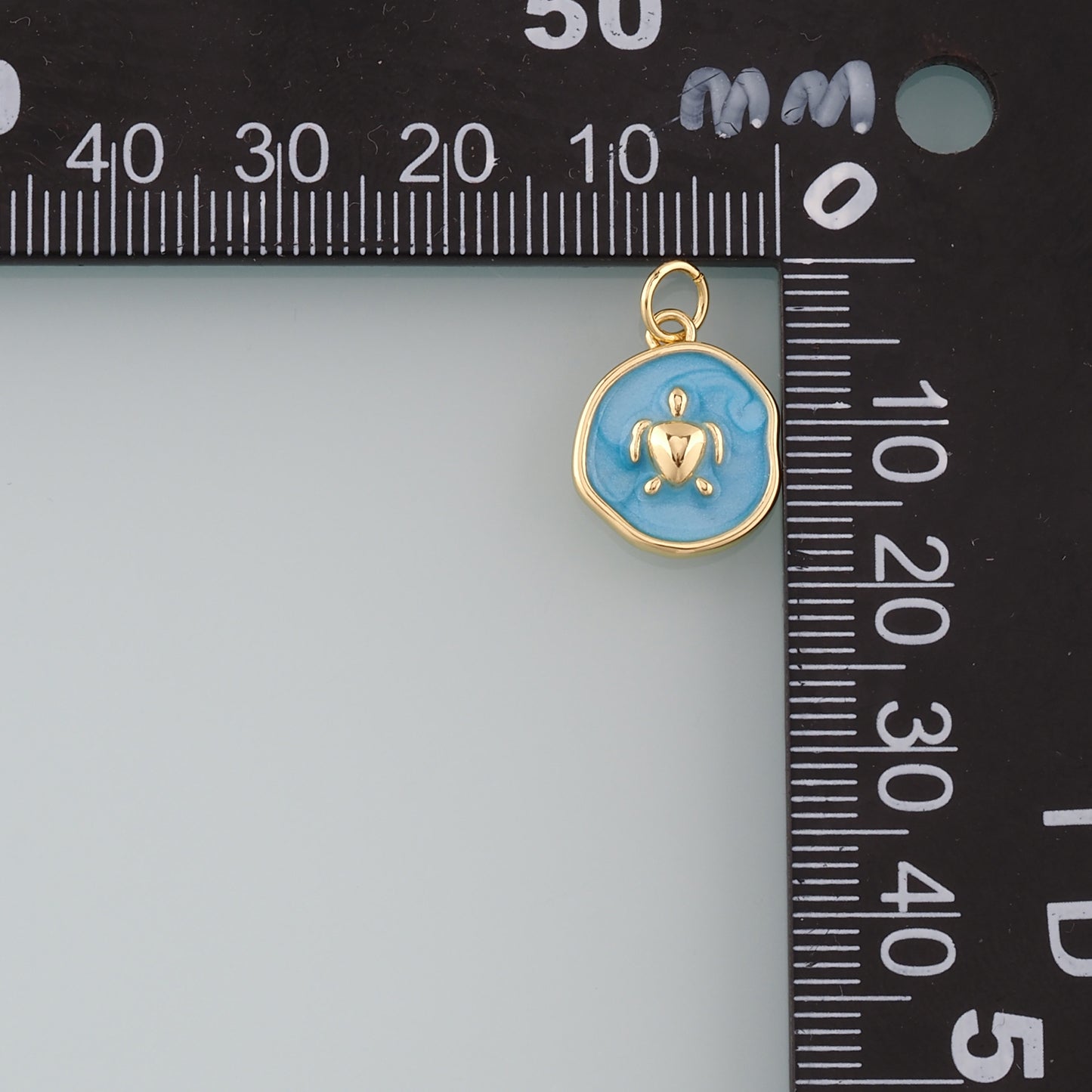 Gold Turtle Charms,18K Gold Filled Turtle Pendant,Enamel Turtle Charm Bracelet Necklace for DIY Jewelry Making Supply