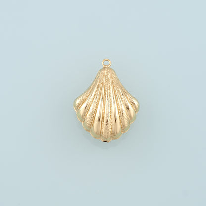 Gold Conch Charms,18K Gold Filled Big Shell Pendant,Conch Shell Charm Bracelet Necklace for DIY Jewelry Making Supply