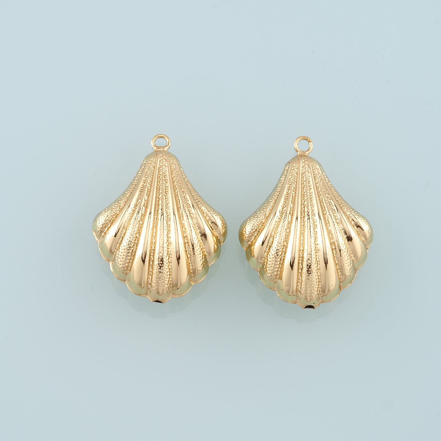 Gold Conch Charms,18K Gold Filled Big Shell Pendant,Conch Shell Charm Bracelet Necklace for DIY Jewelry Making Supply