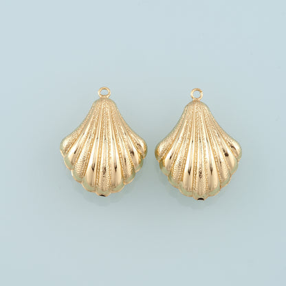 Gold Conch Charms,18K Gold Filled Big Shell Pendant,Conch Shell Charm Bracelet Necklace for DIY Jewelry Making Supply