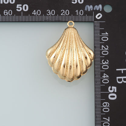 Gold Conch Charms,18K Gold Filled Big Shell Pendant,Conch Shell Charm Bracelet Necklace for DIY Jewelry Making Supply