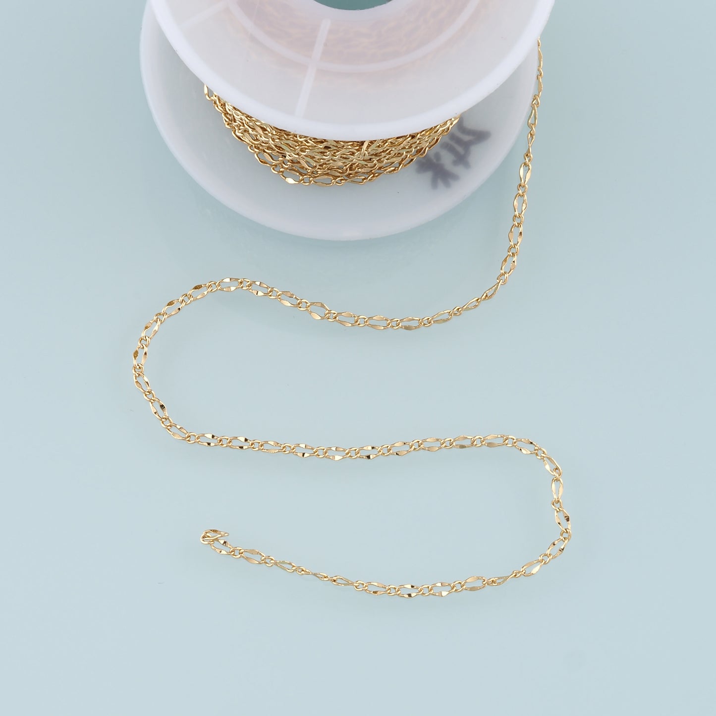 Gold Oval Chain,18K Gold Filled Oval Chain for Necklace Bracelet DIY Jewelry Making Supply