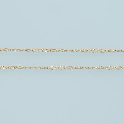 Gold Oval Chain,18K Gold Filled Oval Chain for Necklace Bracelet DIY Jewelry Making Supply