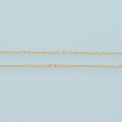Gold Oval Chain,18K Gold Filled Paper Clip Chain for Necklace Bracelet DIY Jewelry Making Supply