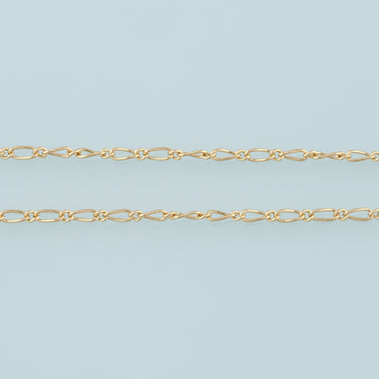 Gold Oval Chain,18K Gold Filled Paper Clip Chain for Necklace Bracelet DIY Jewelry Making Supply