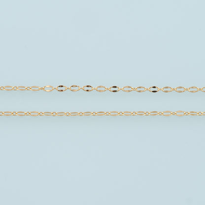 Gold Oval Chain,18K Gold Filled Oval Chain for Necklace Bracelet DIY Jewelry Making Supply