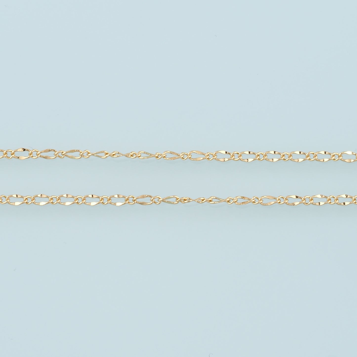 Gold Oval Chain,18K Gold Filled Paper Clip Chain for Necklace Bracelet DIY Jewelry Making Supply