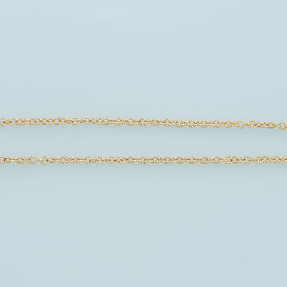 Gold Oval Chain,18K Gold Filled Texture Oval Chain for Necklace Bracelet DIY Jewelry Making Supply