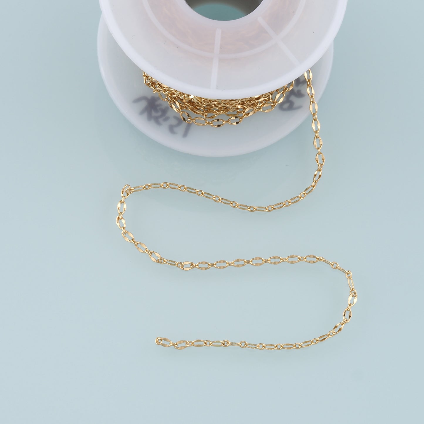 Gold Oval Chain,18K Gold Filled Oval Chain for Necklace Bracelet DIY Jewelry Making Supply