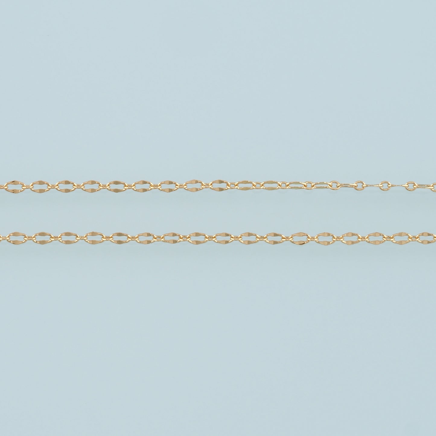 Gold Oval Chain,18K Gold Filled Oval Chain for Necklace Bracelet DIY Jewelry Making Supply