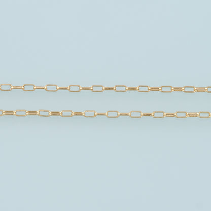 Gold Paper Clip Chain,18K Gold Filled Oval Chain for Necklace Bracelet DIY Jewelry Making Supply