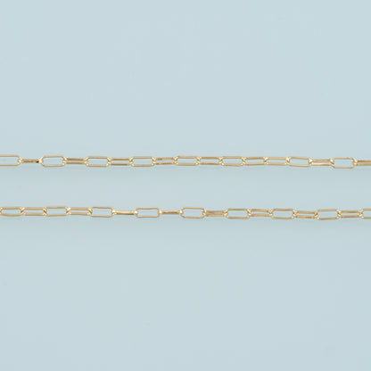 Gold Paper Clip Chain,18K Gold Filled Oval Chain for Necklace Bracelet DIY Jewelry Making Supply