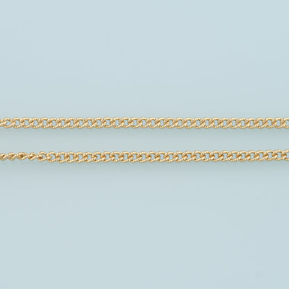 Gold Oval Chain,18K Gold Filled Texture Oval Chain for Necklace Bracelet DIY Jewelry Making Supply
