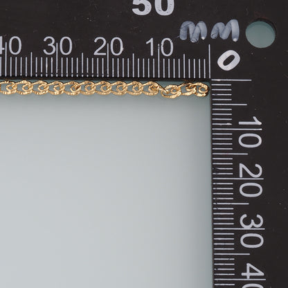 Gold Curb Chain,18K Gold Filled Texture Chain for Necklace Bracelet DIY Jewelry Making Supply
