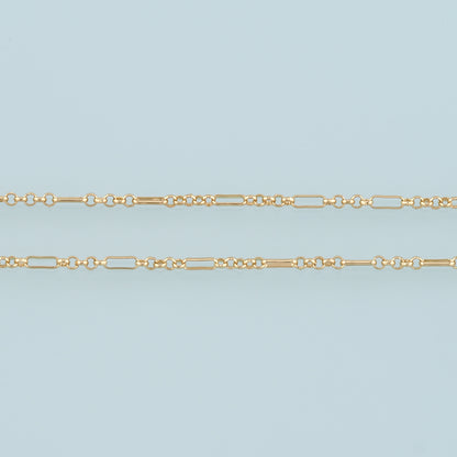 Gold Paper Clip Chain,18K Gold Filled Oval Chain for Necklace Bracelet DIY Jewelry Making Supply
