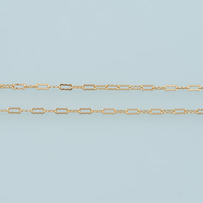 Gold Paper Clip Chain,18K Gold Filled Oval Chain for Necklace Bracelet DIY Jewelry Making Supply