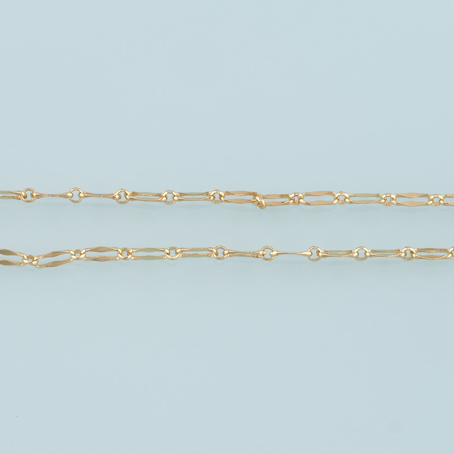 Gold Paper Clip Chain,18K Gold Filled Oval Chain for Necklace Bracelet DIY Jewelry Making Supply