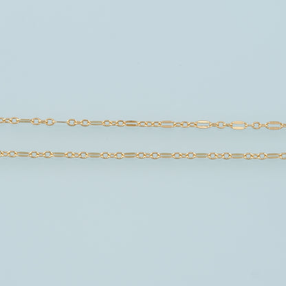 Gold Paper Clip Chain,18K Gold Filled Oval Chain for Necklace Bracelet DIY Jewelry Making Supply
