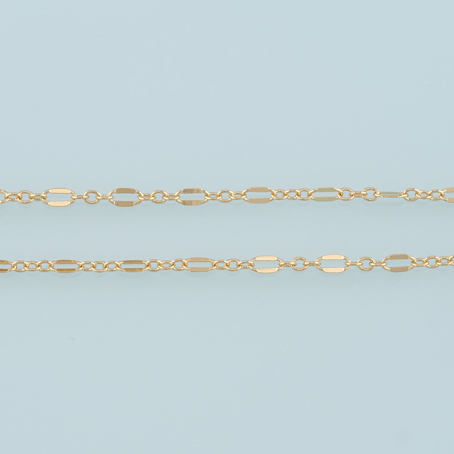 Gold Paper Clip Chain,18K Gold Filled Oval Chain for Necklace Bracelet DIY Jewelry Making Supply