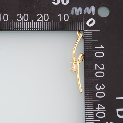 18K Gold Filled Geometry Pendant,Geometry Charm Bracelet Necklace for DIY Jewelry Making Supply