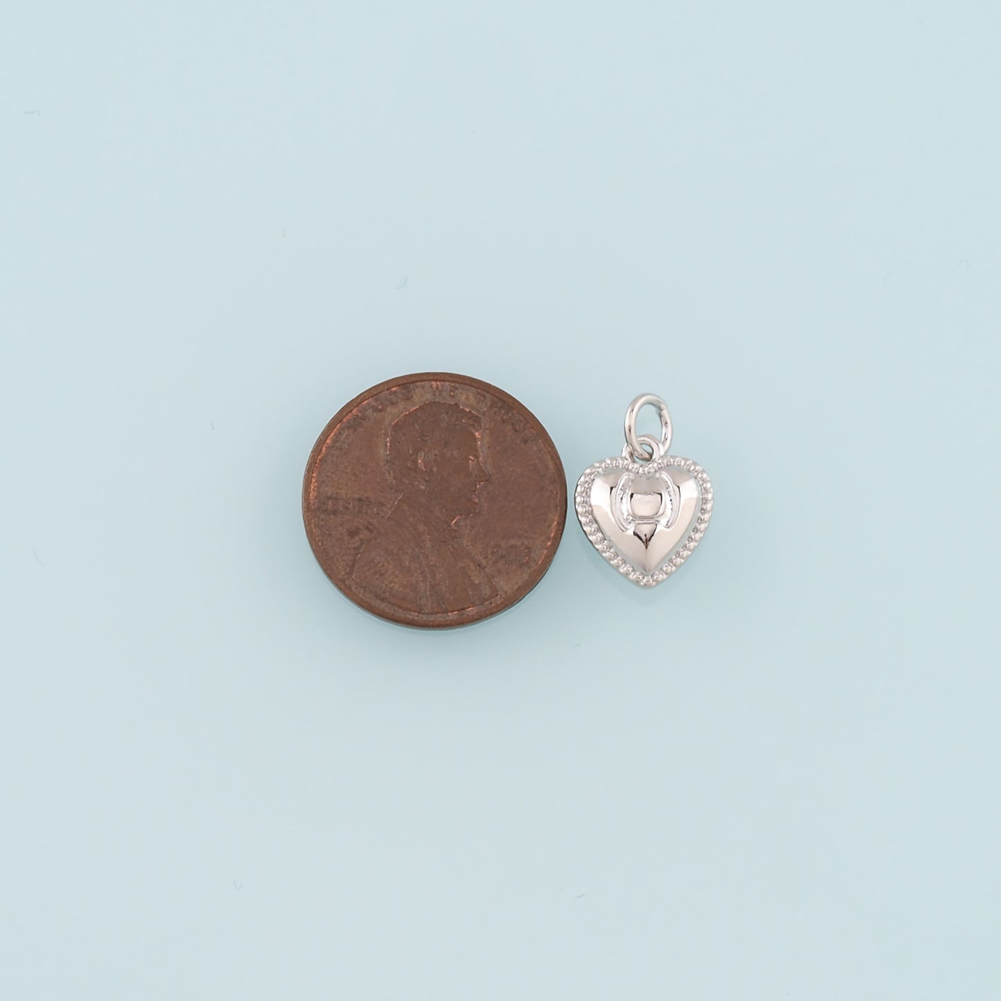 Gold Heart Charms,18K Gold Filled Heart Pendant,Dainty Heart Charm Bracelet Necklace for DIY Jewelry Making Supply