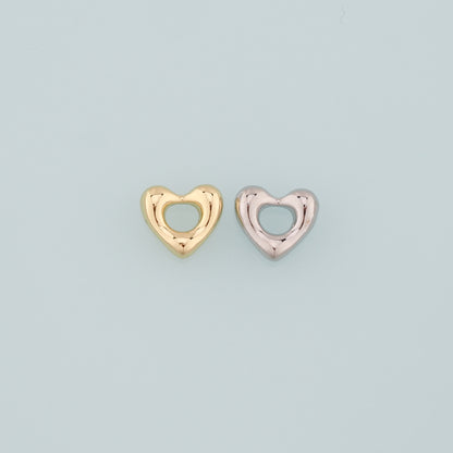 Gold Heart Charms,18K Gold Filled Heart Pendant,Dainty Heart Charm Bracelet Necklace for DIY Jewelry Making Supply