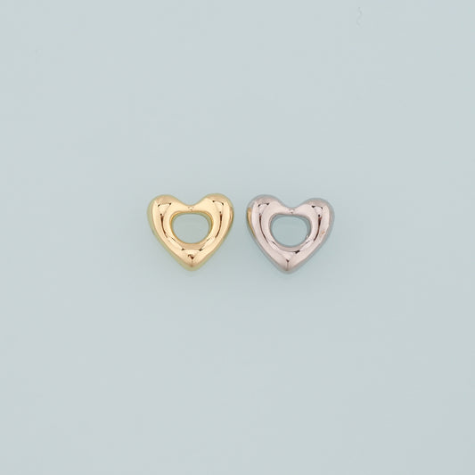 Gold Heart Charms,18K Gold Filled Heart Pendant,Dainty Heart Charm Bracelet Necklace for DIY Jewelry Making Supply