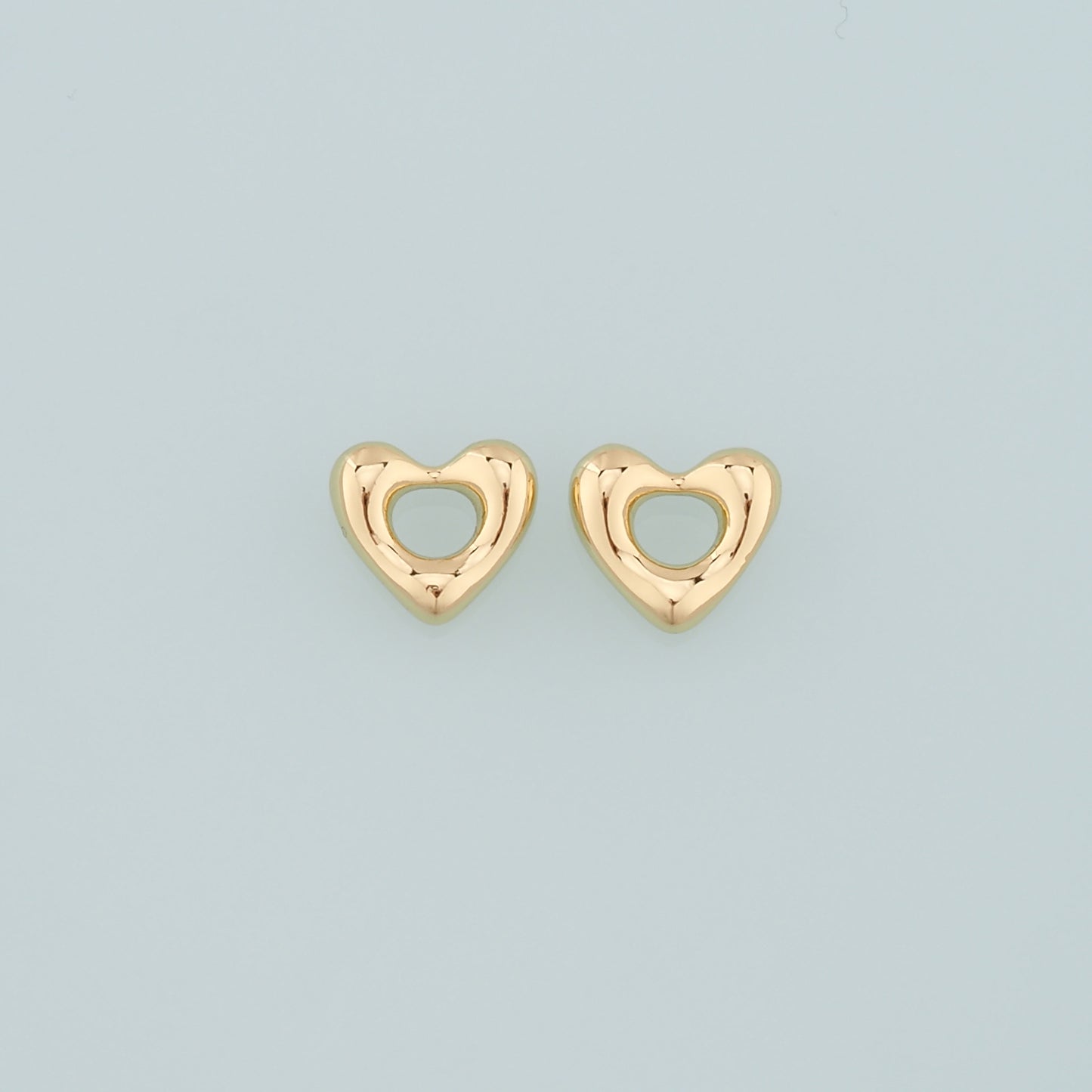 Gold Heart Charms,18K Gold Filled Heart Pendant,Dainty Heart Charm Bracelet Necklace for DIY Jewelry Making Supply