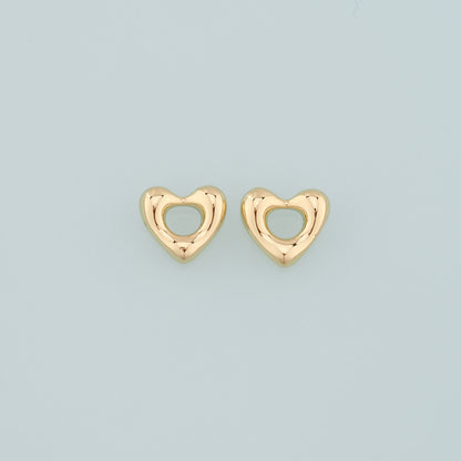 Gold Heart Charms,18K Gold Filled Heart Pendant,Dainty Heart Charm Bracelet Necklace for DIY Jewelry Making Supply