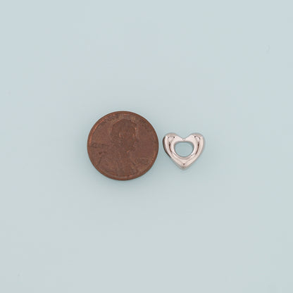 Gold Heart Charms,18K Gold Filled Heart Pendant,Dainty Heart Charm Bracelet Necklace for DIY Jewelry Making Supply