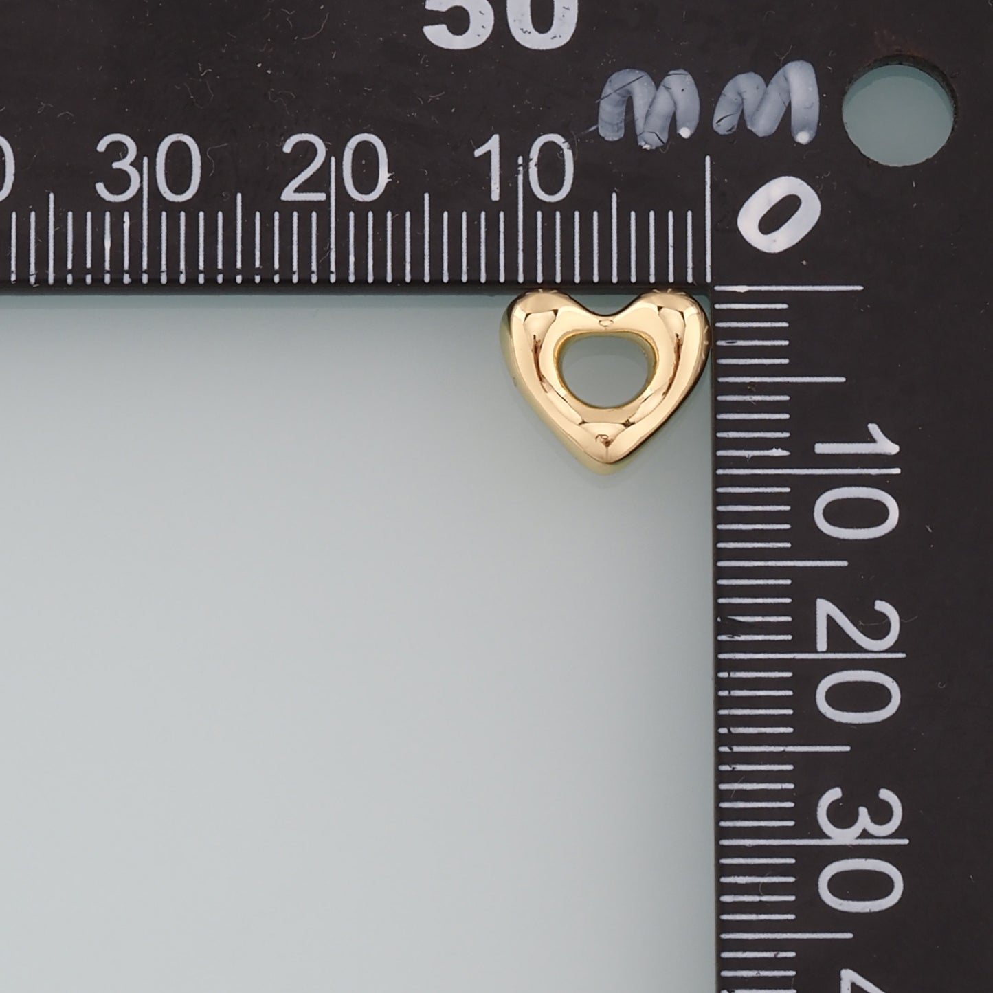 Gold Heart Charms,18K Gold Filled Heart Pendant,Dainty Heart Charm Bracelet Necklace for DIY Jewelry Making Supply