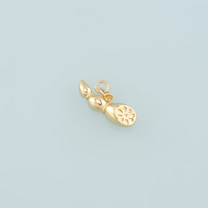 Gold Lotus Root Charms,18K Gold Filled Lotus Root Pendant,Vegetable Charm Bracelet Necklace for DIY Jewelry Making Supply