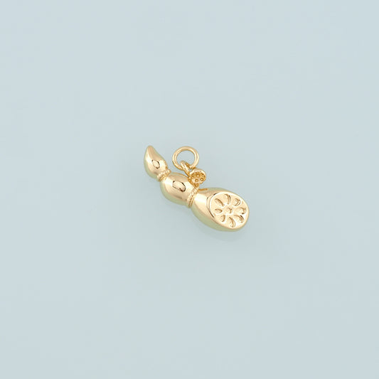 Gold Lotus Root Charms,18K Gold Filled Lotus Root Pendant,Vegetable Charm Bracelet Necklace for DIY Jewelry Making Supply