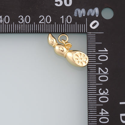 Gold Lotus Root Charms,18K Gold Filled Lotus Root Pendant,Vegetable Charm Bracelet Necklace for DIY Jewelry Making Supply