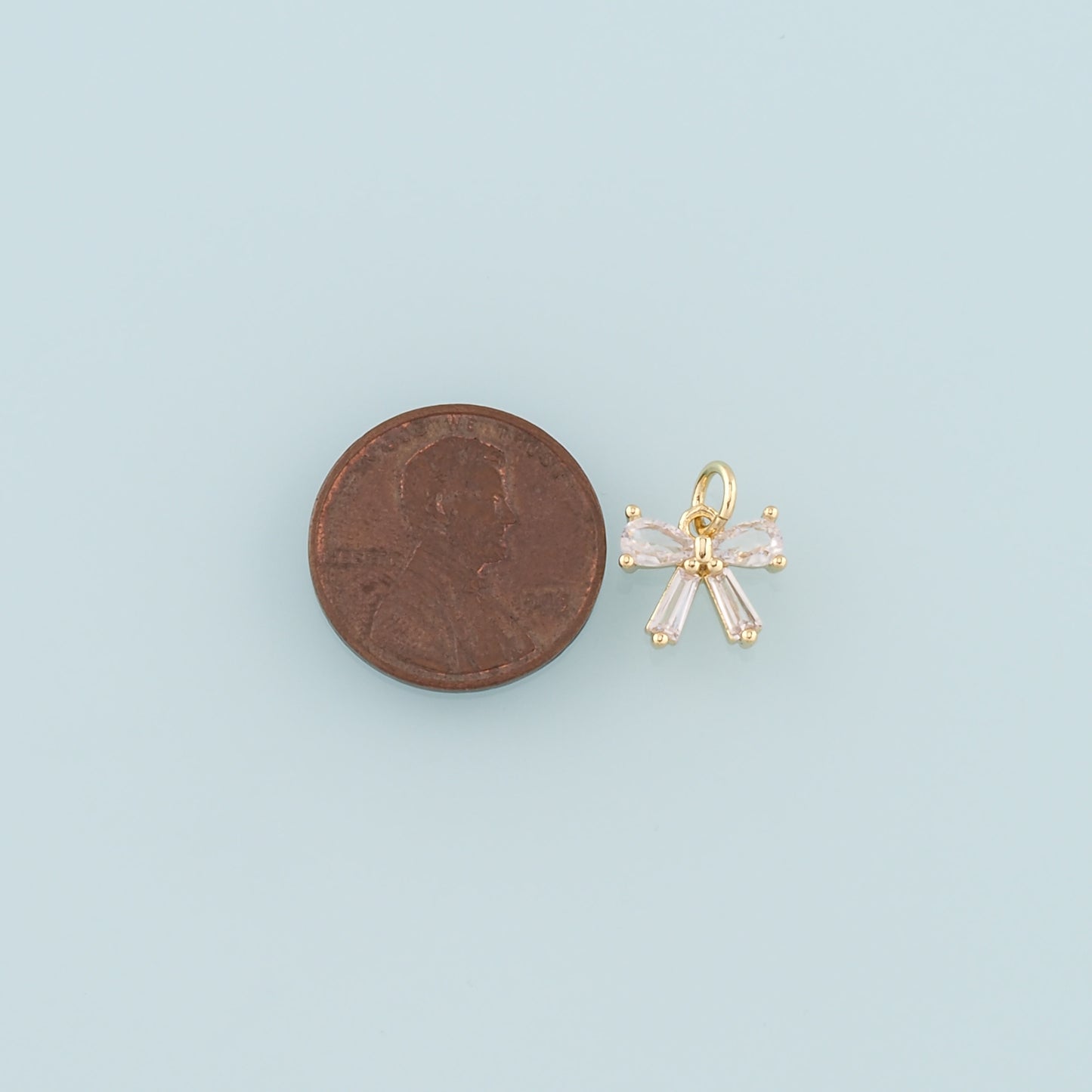Gold Bow Charms,18K Gold Filled Bow Pendant,bow tie Charm Bracelet Necklace for DIY Jewelry Making Supply
