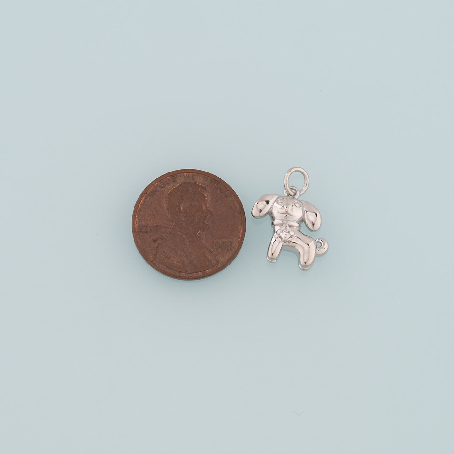 Gold Dog Charms,18K Gold Filled Dog Pendant,CZ Micro Pave Dog Charm Bracelet Necklace for DIY Jewelry Making Supply