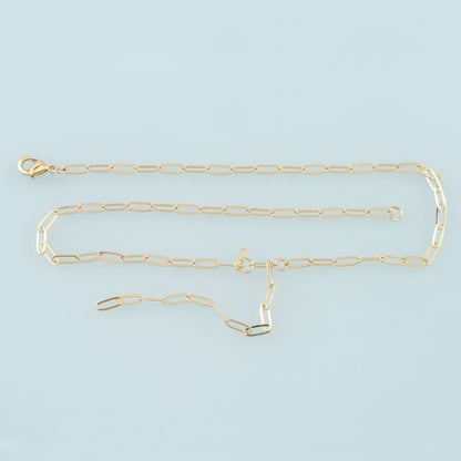 Gold Y Chain,18K Gold Filled Oval for Necklace Bracelet DIY Jewelry Making Supply