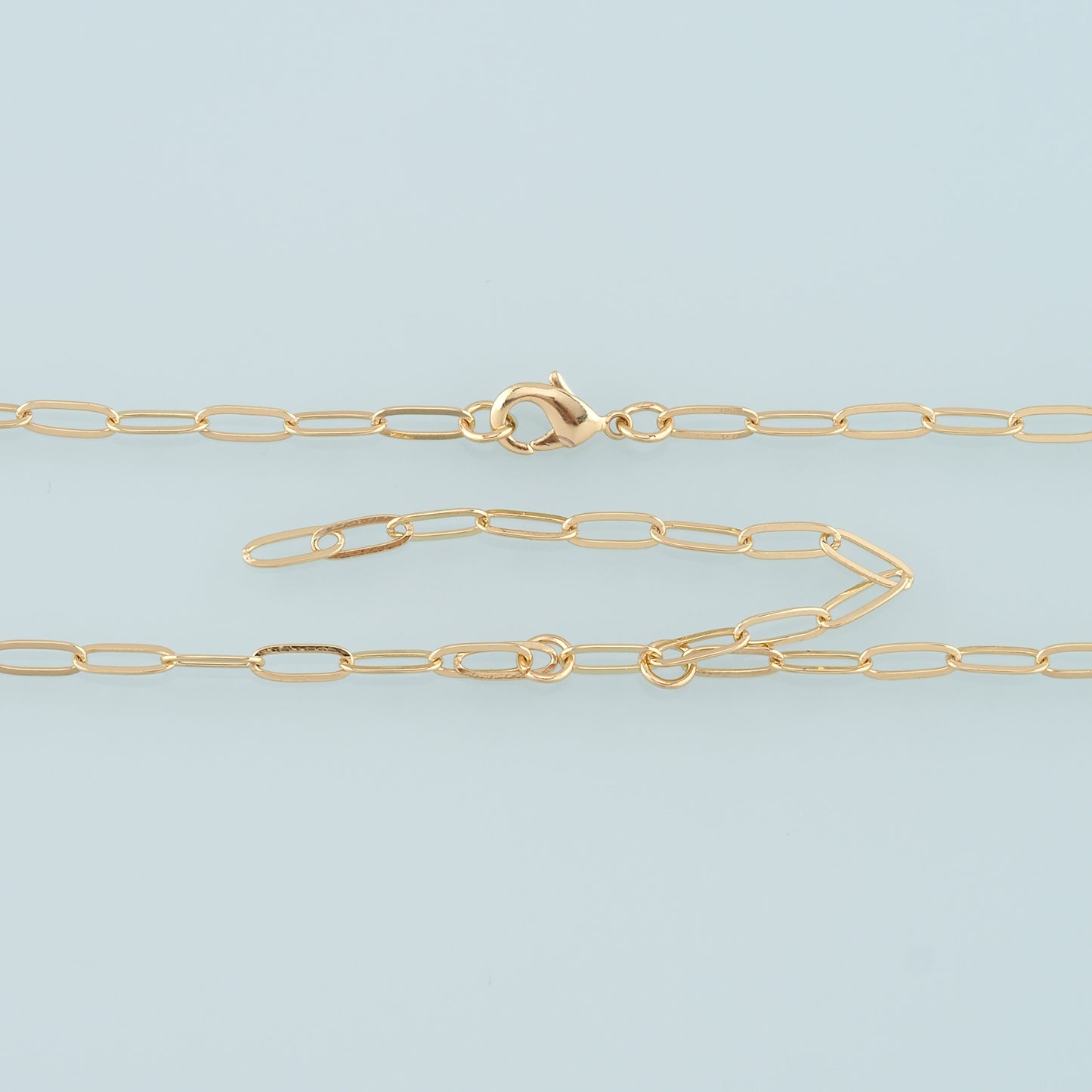 Gold Y Chain,18K Gold Filled Oval for Necklace Bracelet DIY Jewelry Making Supply