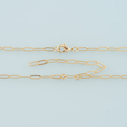 Gold Y Chain,18K Gold Filled Oval for Necklace Bracelet DIY Jewelry Making Supply
