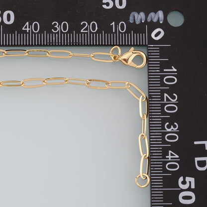 Gold Y Chain,18K Gold Filled Oval for Necklace Bracelet DIY Jewelry Making Supply