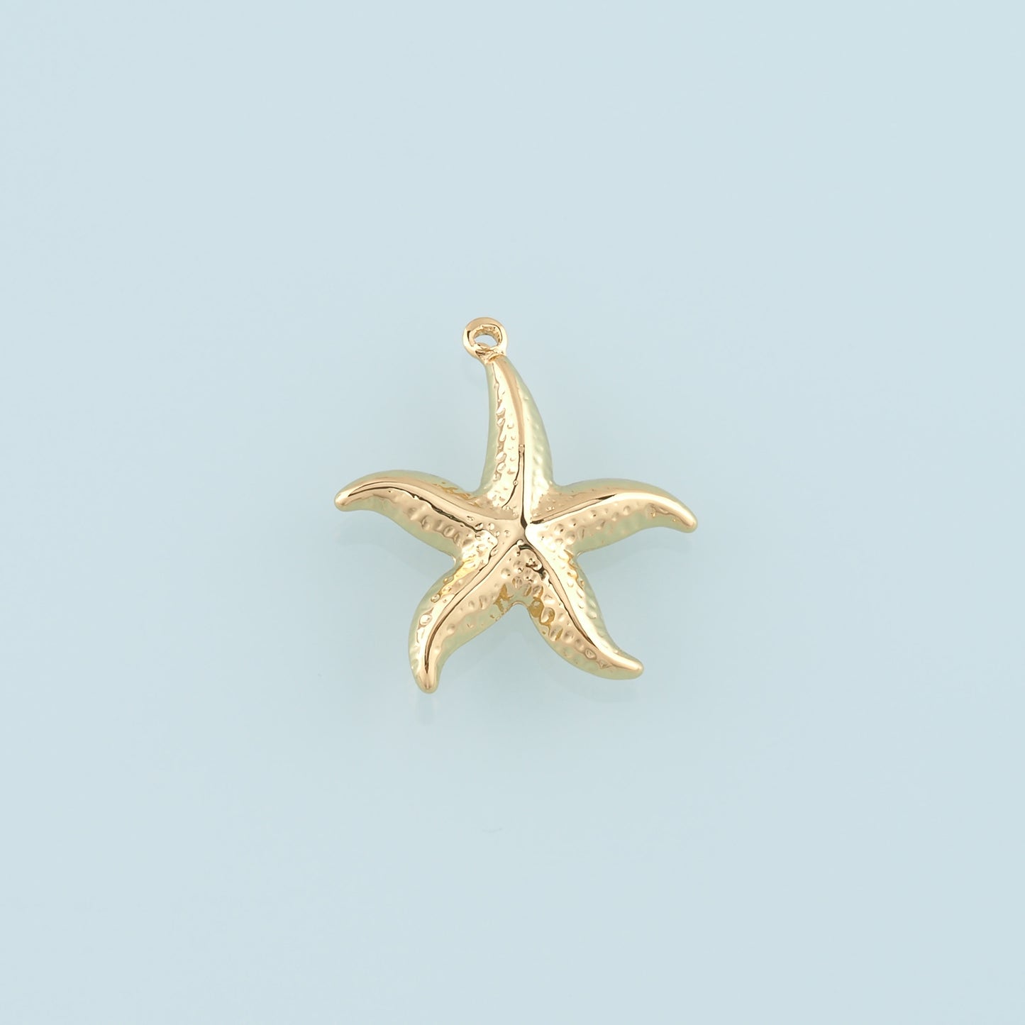 Gold Big Starfish Charms,18K Gold Filled Sea star Pendant,Starfish Charm Bracelet Necklace for DIY Jewelry Making Supply