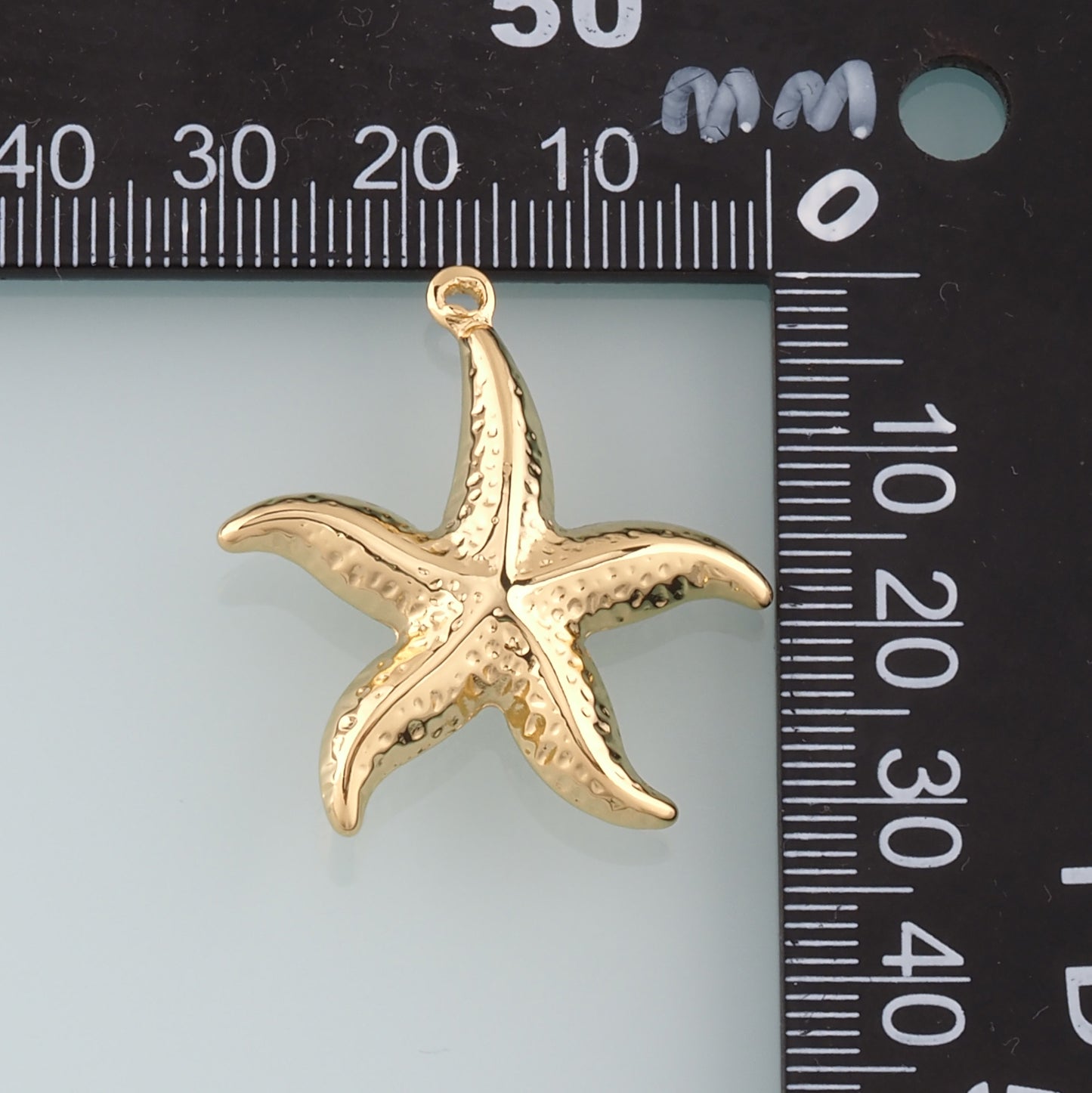 Gold Big Starfish Charms,18K Gold Filled Sea star Pendant,Starfish Charm Bracelet Necklace for DIY Jewelry Making Supply
