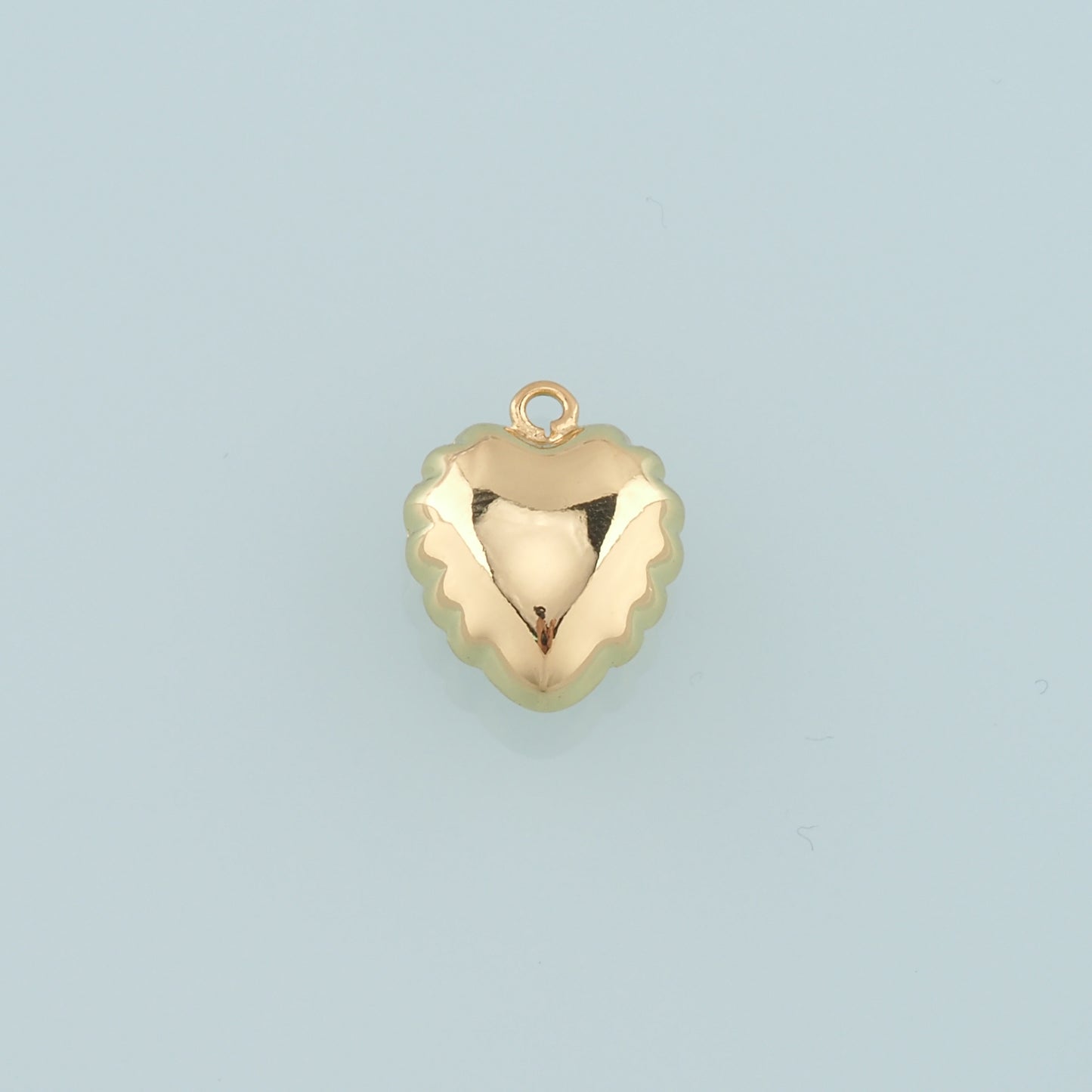 Gold Heart Charms,18K Gold Filled Heart Pendant,Heart Charm Bracelet Necklace for DIY Jewelry Making Supply