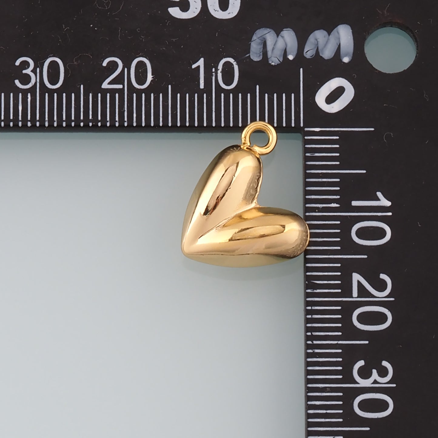 Gold Heart Charms,18K Gold Filled Heart Pendant,Heart Charm Bracelet Necklace for DIY Jewelry Making Supply