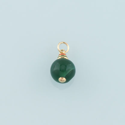 Gold Light Bulb Charms,18K Gold Filled Enamel Light Bulb Charm Bracelet Necklace for DIY Jewelry Making Supply