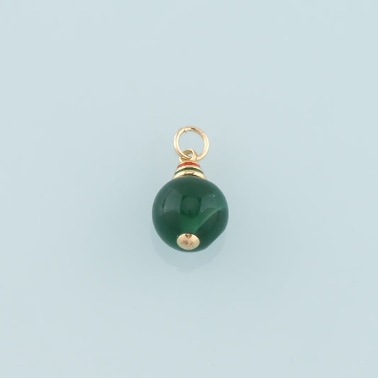 Gold Light Bulb Charms,18K Gold Filled Enamel Light Bulb Charm Bracelet Necklace for DIY Jewelry Making Supply