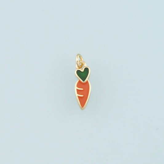 Gold Radish Charms,18K Gold Filled Radish Pendant,Enamel Fruit Charm Bracelet Necklace for DIY Jewelry Making Supply